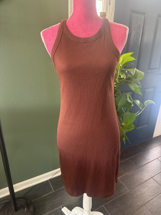 GAP Dresses & Skirts - GAP Ribbed Sleeveless Midi Dress in Chocolate Brown